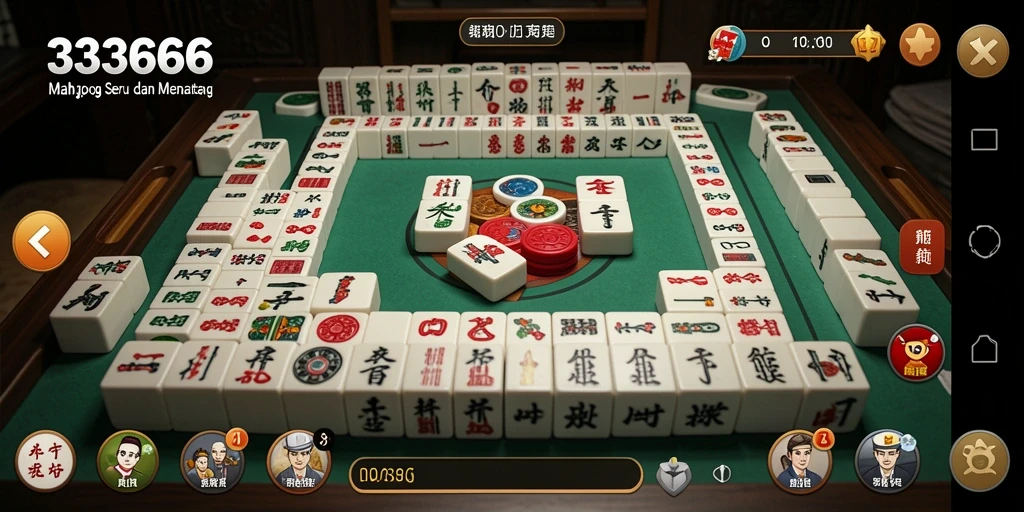Tampilan gameplay Mahjong yang mengasyikkan di 333666.