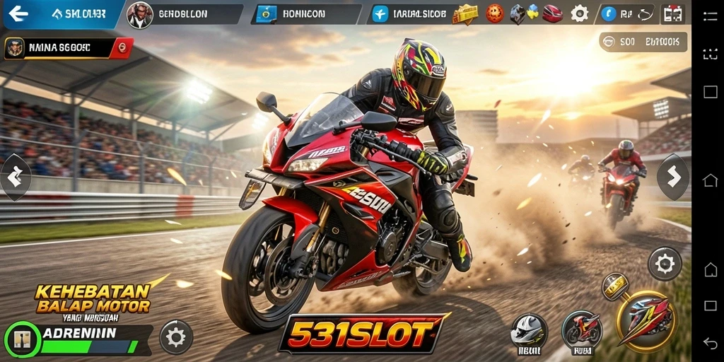 Gameplay seru balap motor di 531SLOT.