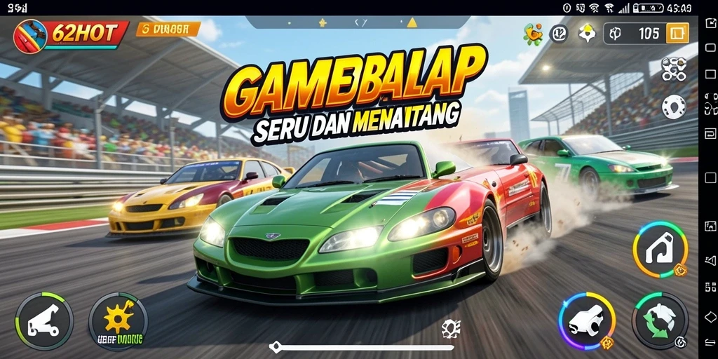 Gameplay Racing yang seru dan menantang di 62HOT.