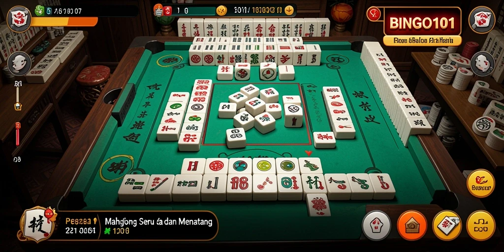 Tampilan gameplay menarik dari BINGO101 yang penuh warna.