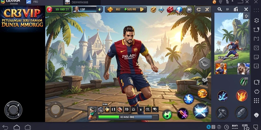 Gameplay mendebarkan di dunia CR7VIP MMORPG.