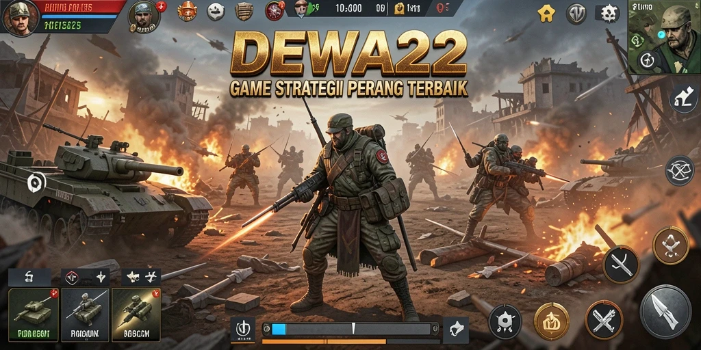 Tampilan gameplay DEWA22 dengan aksi strategi yang intens.