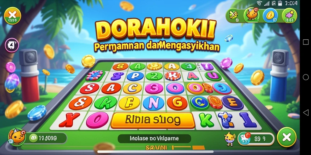 Tampilan gameplay seru dalam DORAHOKI dengan suasana Bingo yang mengasyikkan.