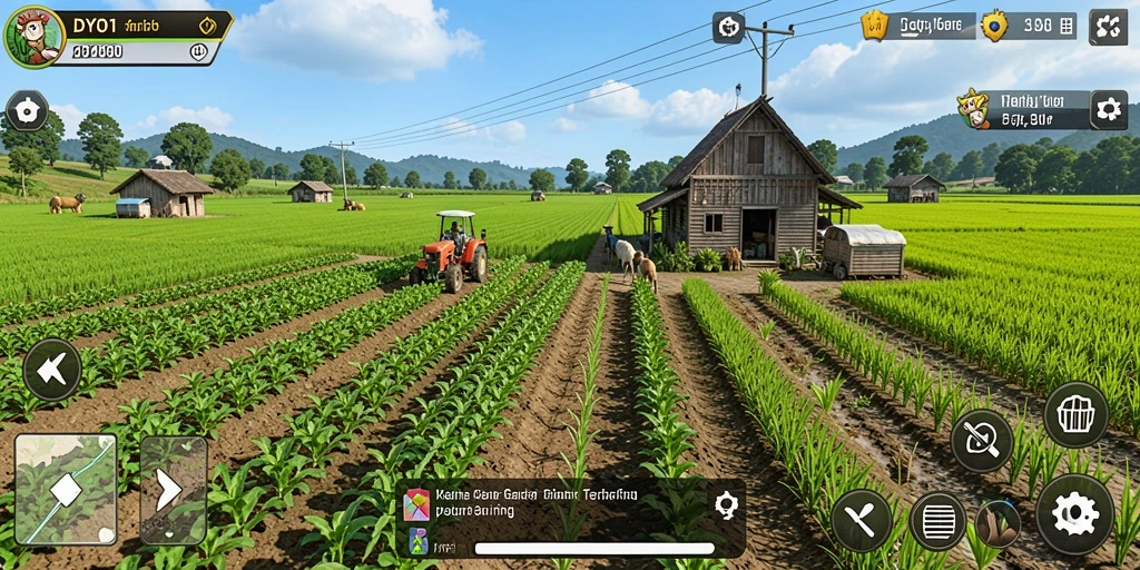 Screenshot DYO1 menampilkan aksi bermain Farming yang seru dan interaktif.