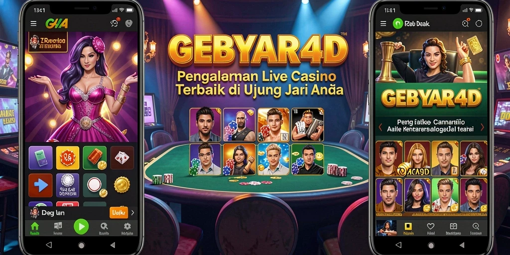 Tampilan seru dari gameplay Live Casino GEBYAR4D yang menarik.