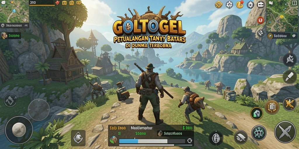 Screenshot GOLTOGEL menampilkan gameplay epik dunia terbuka.