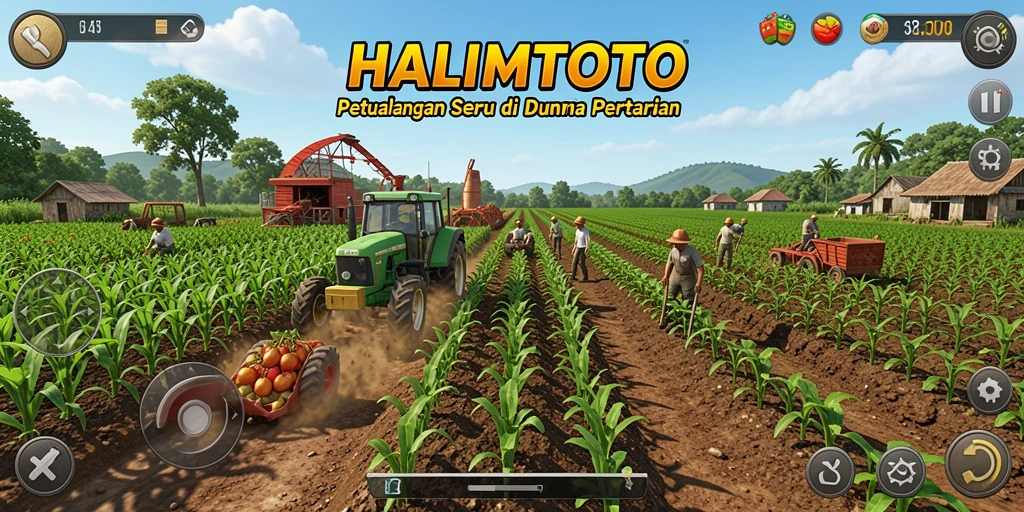 Tampilan gameplay seru di HALIMTOTO saat merawat tanaman.