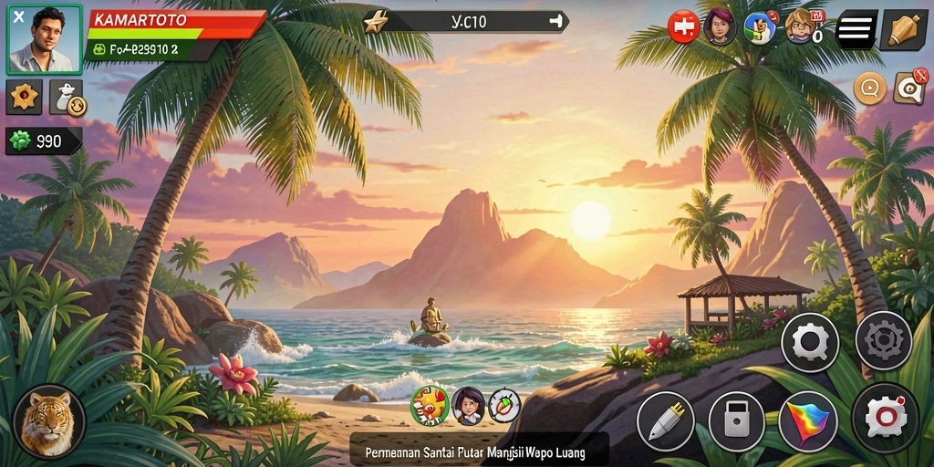 Tampilan gameplay menarik dari KAMARTOTO dengan tantangan seru.