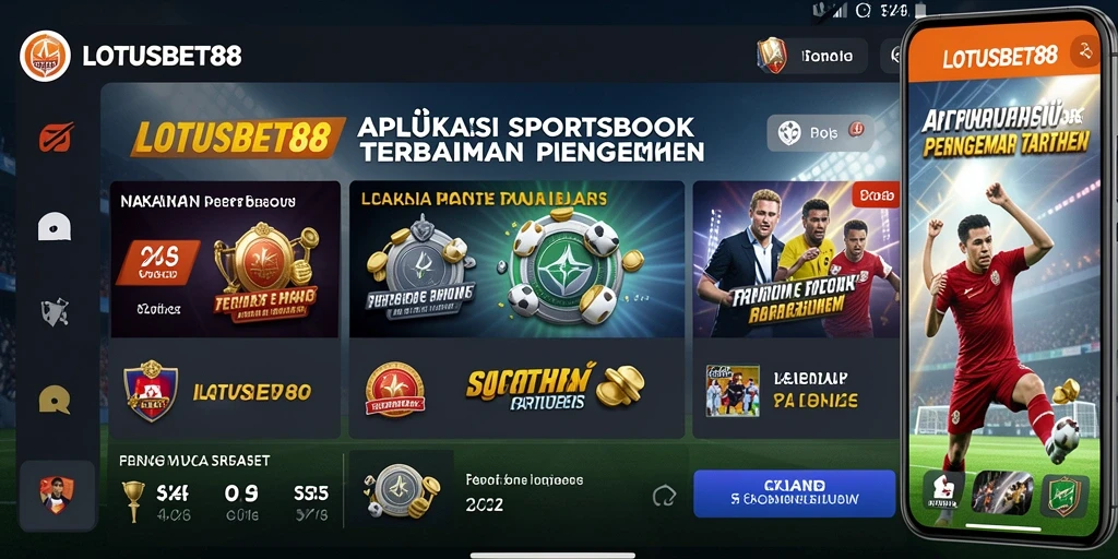 Screenshot memasang taruhan langsung pada pertandingan olahraga.