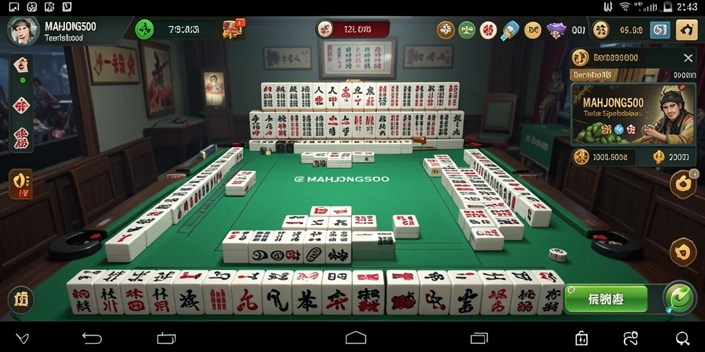 Tampilan gameplay MAHJONG500 yang menampilkan berbagai taruhan olahraga.