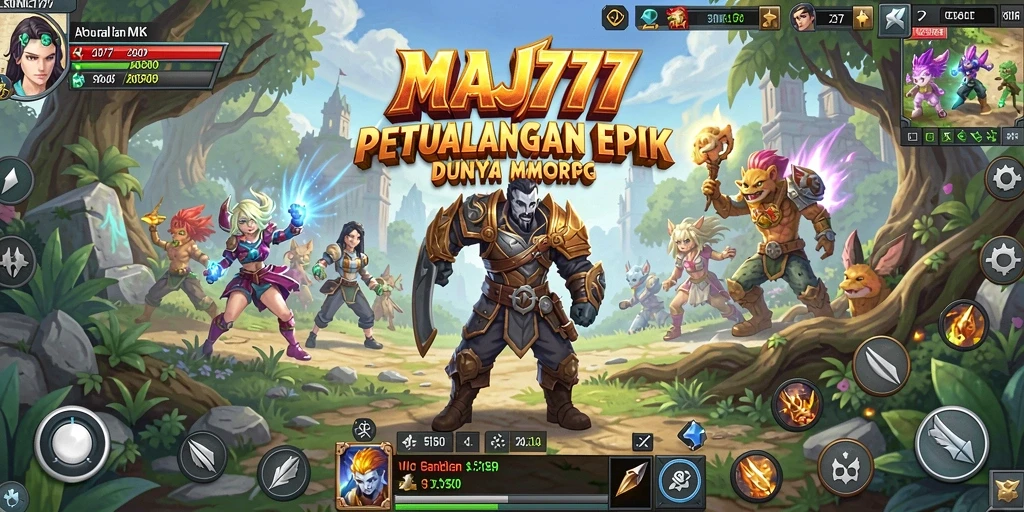 Tampilan mendebarkan dari pertarungan di dunia MMORPG.