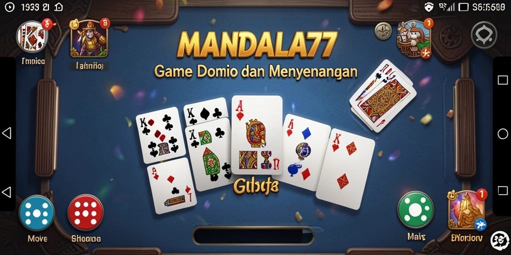 Screenshot MANDALA77 menampilkan gameplay seru permainan Domino.