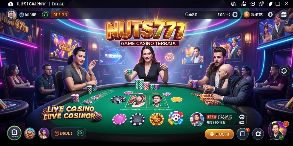 Tampilan gameplay Live Casino yang mengasyikkan di NUTS777.