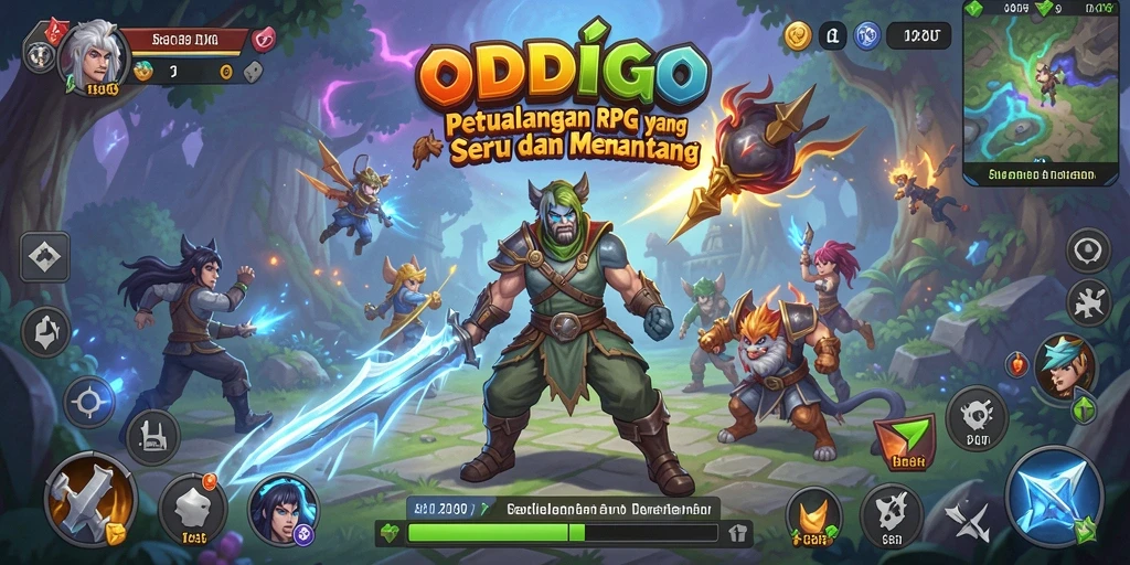 Gameplay RPG ODDIGO yang menegangkan dan penuh strategi.