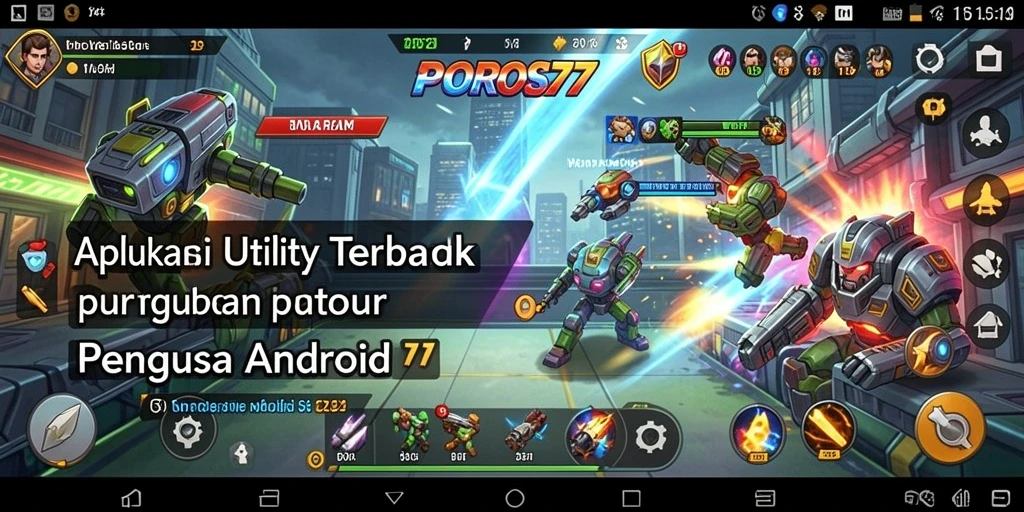 Tampilan antarmuka pengguna POROS77 yang sederhana dan efektif.
