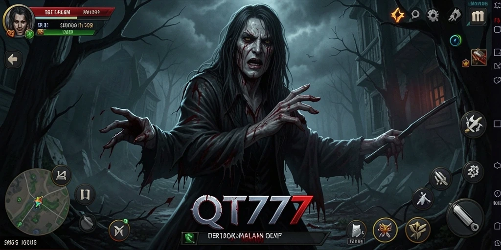 Tangkap momen menegangkan dalam gameplay QT777 yang menyeramkan.