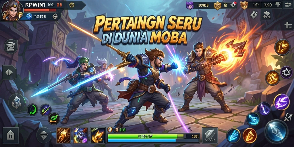Screenshot gameplay RPWIN1 menampilkan aksi seru dan karakter yang dinamis.