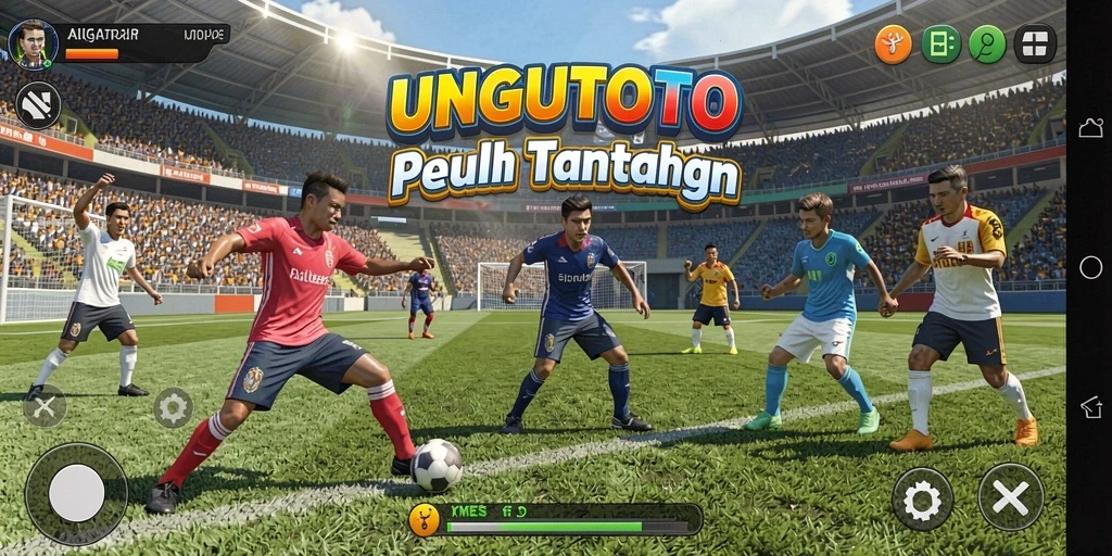 Gameplay seru UNGUTOTO menampilkan aksi olahraga mendebarkan.