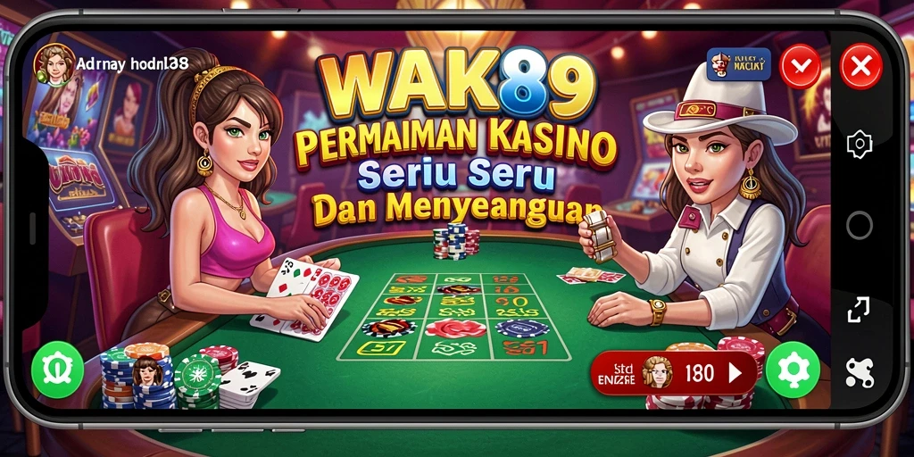 Tampilan menarik dari gameplay kasino WAK89 dengan fitur slot seru.