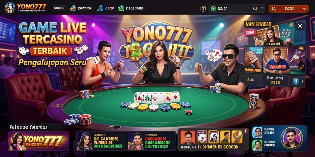 Screenshot YONO777 menampilkan gameplay Live Casino yang seru dan interaktif.