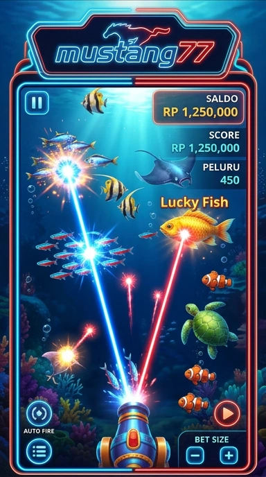 Screenshot antarmuka Mustang77 yang ramah pengguna dan menarik.